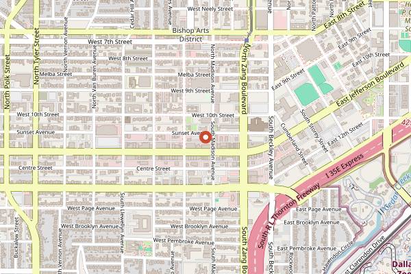 Map showing Blind Bishop Wine Class in Dallas
