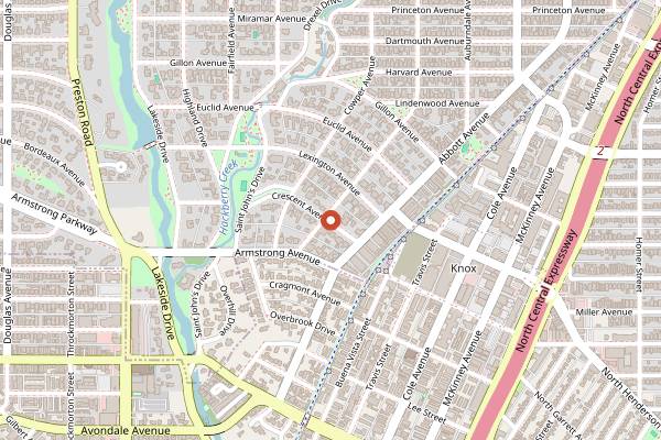 Map showing Fadi's Mediterranean Grill in Dallas
