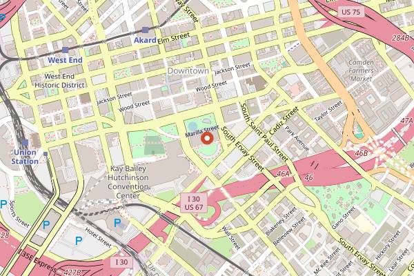 Map showing Dallas Bites and Sights Taco and Margarita Tour in Dallas