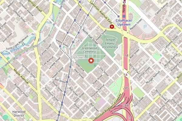 Map showing DaLat Vietnamese Restaurant and Bar in Dallas