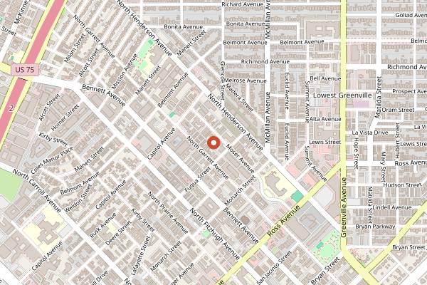 Map showing Plomo Quesadilla Bar in Dallas