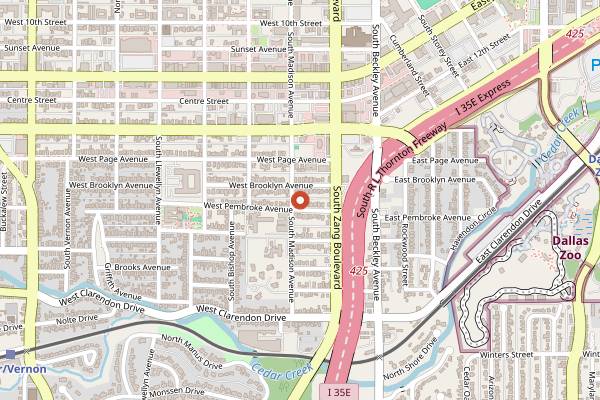 Map showing Xaman Cafe in Dallas