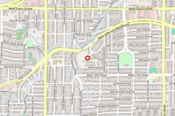 Map showing Fiesta Mart (Oak Cliff) in Dallas