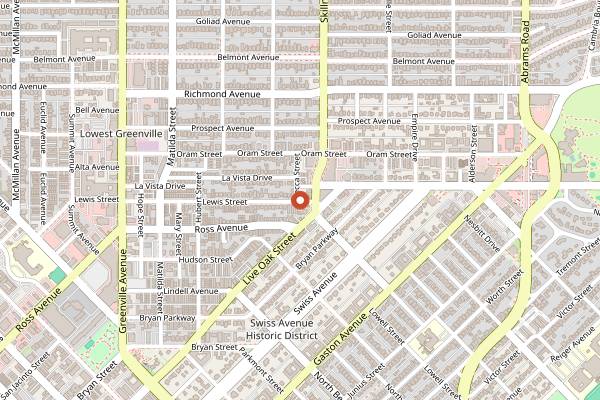 Map showing Mot Hai Ba in Dallas