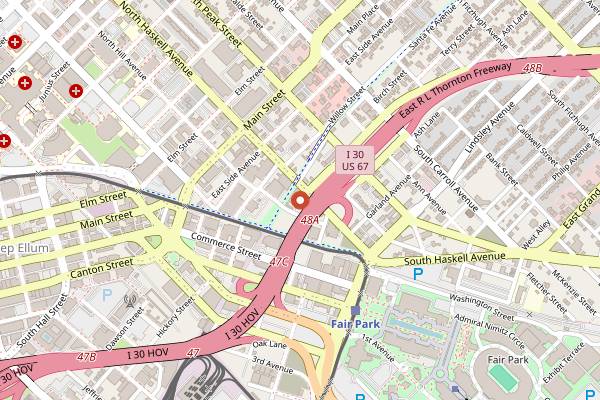 Map showing Fito's Taco de Trompo in Dallas