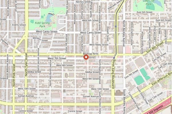 Map showing Valle in Dallas