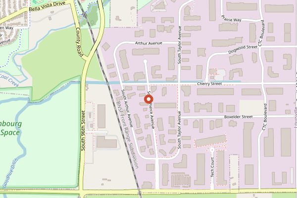 Map showing Izzio Artisan Bakery in Denver