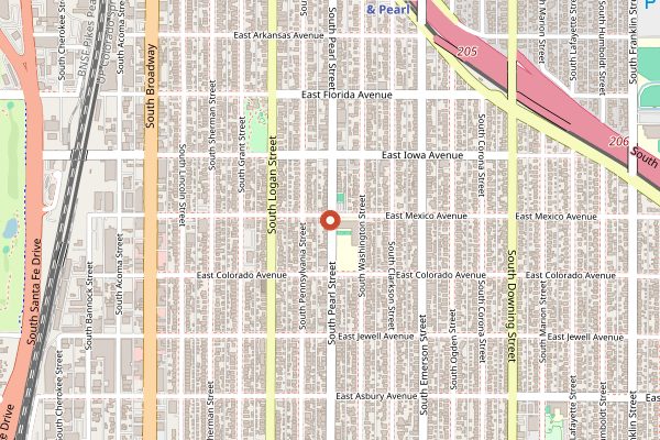 Map showing Trompeau Bakery in Denver