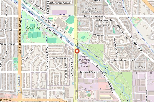 Map showing Bull and Bush Pub in Denver