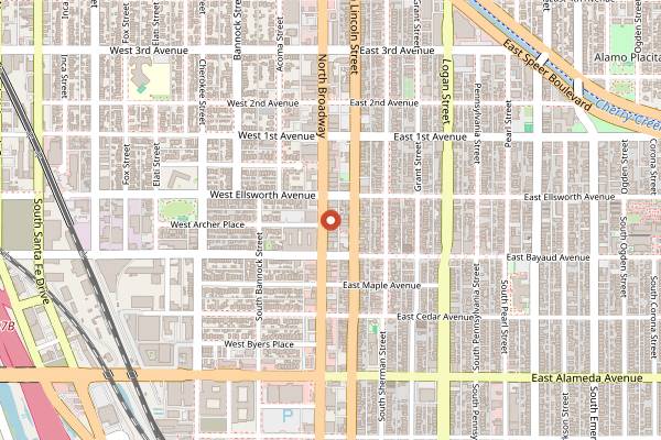 Map showing La Foret in Denver