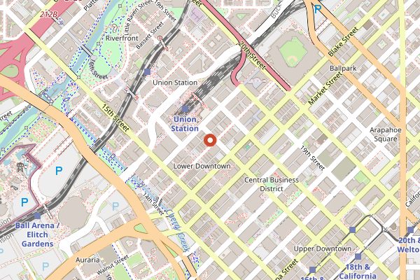 Map showing The Cruise Room in Denver