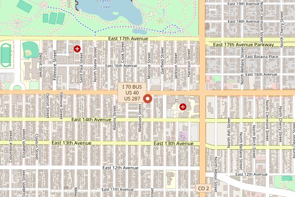 Map showing Cerebral Brewing in Denver