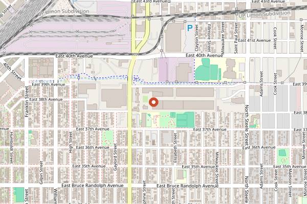 Map showing Cohesion Brewing Company in Denver
