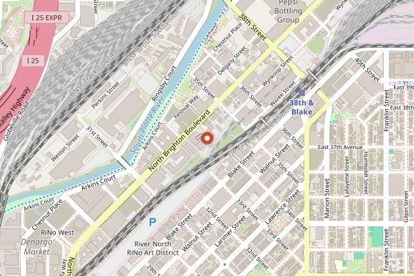 Map showing Crooked Stave Artisan Beer Project in Denver