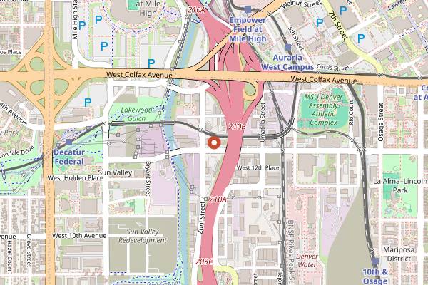Map showing Strange Craft Beer Company in Denver
