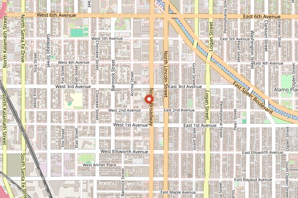 Map showing TRVE Brewing Company in Denver