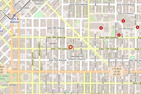 Map showing Watercourse Foods in Denver