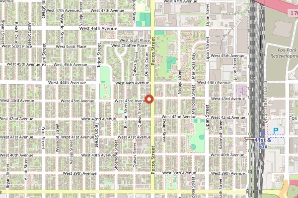 Map showing Huckleberry Roasters in Denver