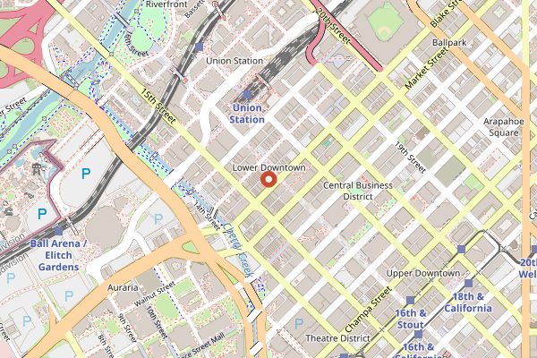 Map showing Little Owl Coffee in Denver