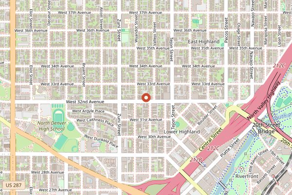 Map showing Bar Dough in Denver
