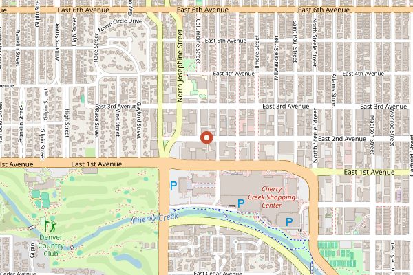 Map showing Cherry Cricket in Denver