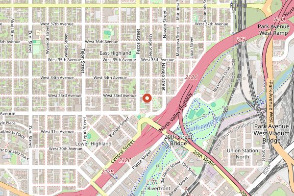 Map showing Root Down in Denver