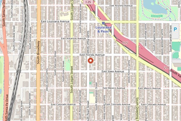 Map showing San Pedro Mexican in Denver