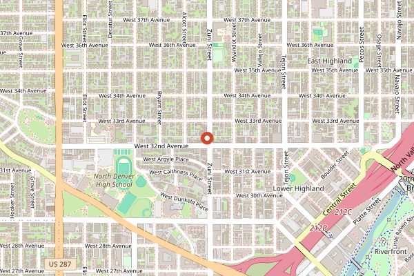 Map showing Stir Cooking School in Denver