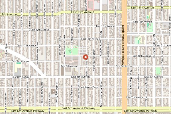 Map showing The Seasoned Chef Cooking School in Denver