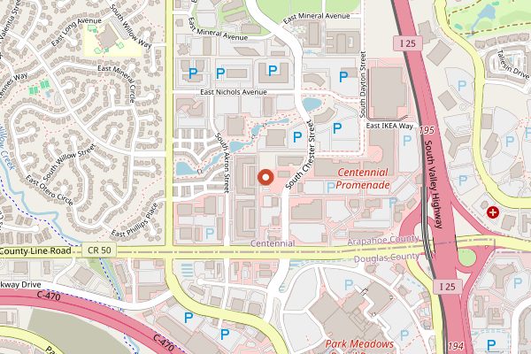 Map showing Uncorked Kitchen and Wine Bar in Denver