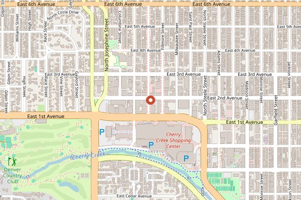 Map showing True Food Kitchen in Denver