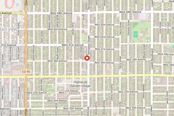 Map showing Vital Root in Denver