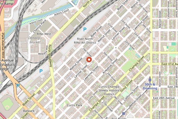 Map showing Beckon in Denver