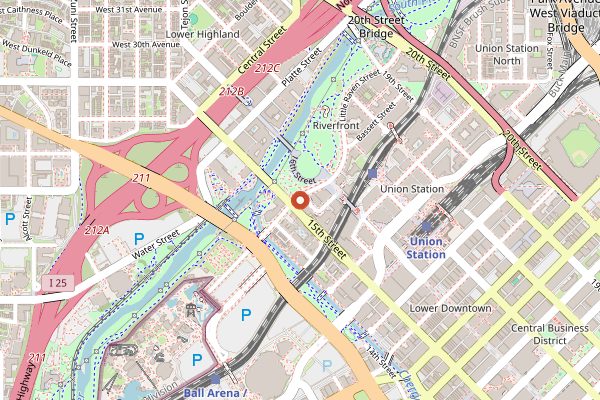 Map showing Mizu Izakaya in Denver