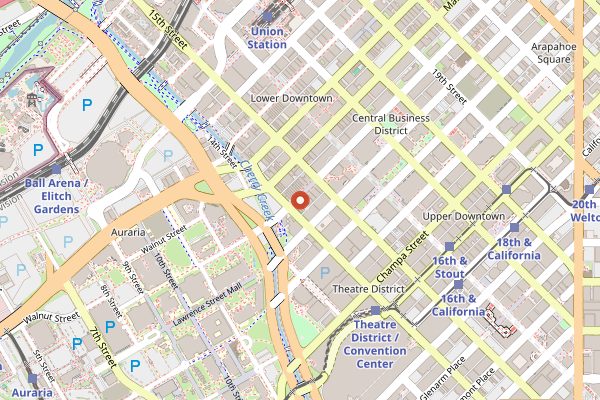Map showing Delicious Denver Food Tours in Denver