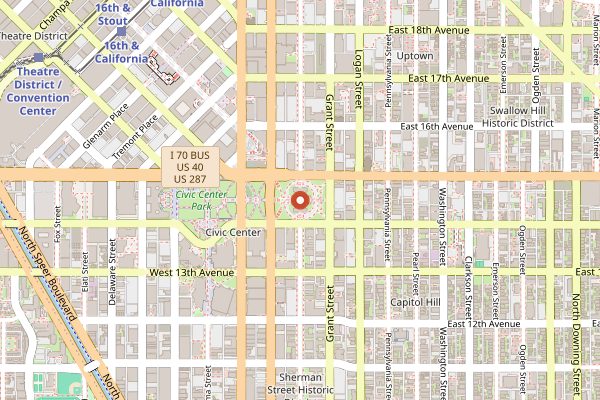 Map showing Rocky Mountain Food Tours in Denver