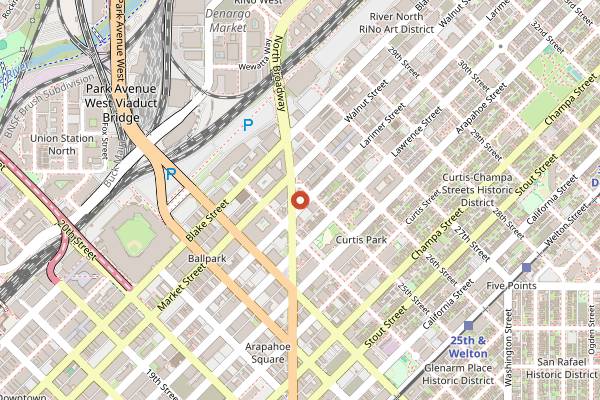 Map showing Secret Food Tours in Denver
