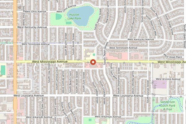 Map showing Cafe Mexicali in Denver