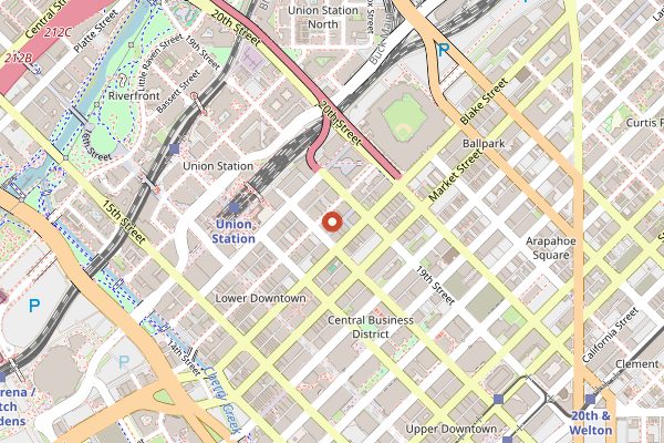 Map showing Milk Market in Denver