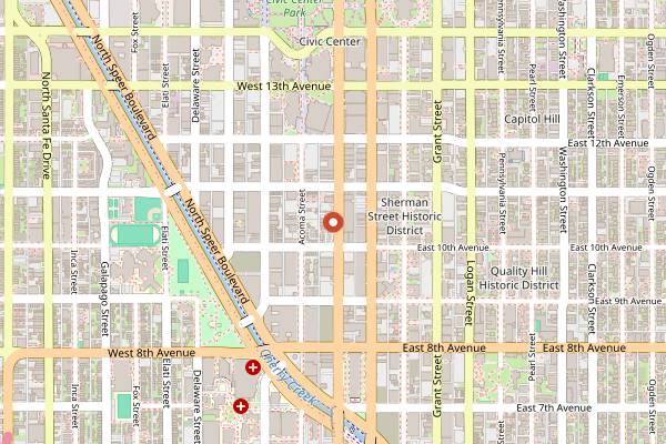 Map showing Bar Standard in Denver
