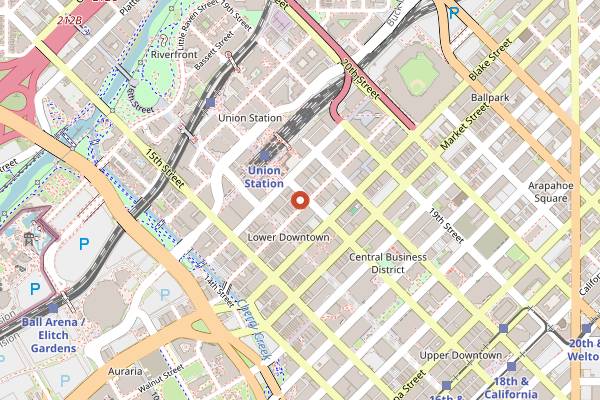 Map showing The Cruise Room in Denver