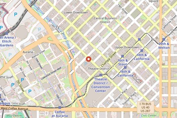 Map showing Dazzle in Denver