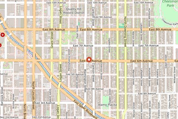 Map showing Don's Club Tavern in Denver