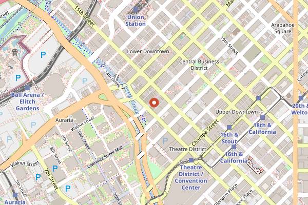 Map showing Ghost Saloon in Denver