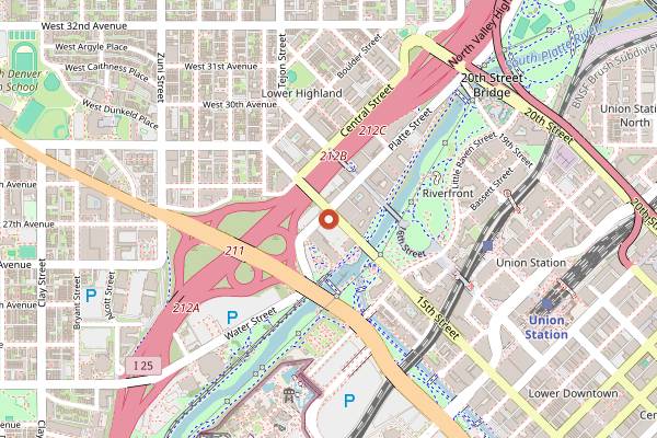 Map showing My Brother's Bar in Denver