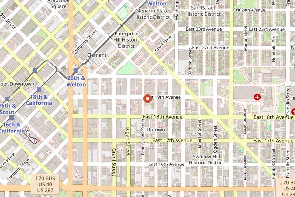 Map showing Retrograde in Denver