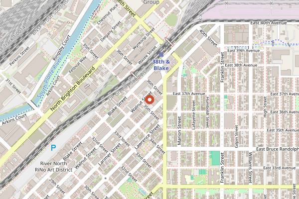 Map showing Tracks in Denver