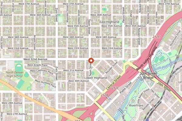 Map showing Williams & Graham in Denver