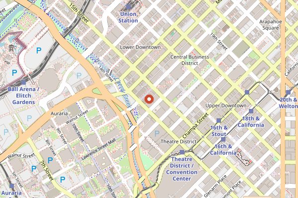 Map showing Bistro Vendome in Denver