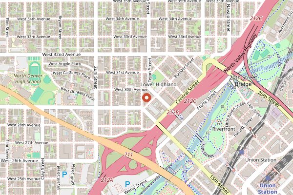 Map showing El Five in Denver